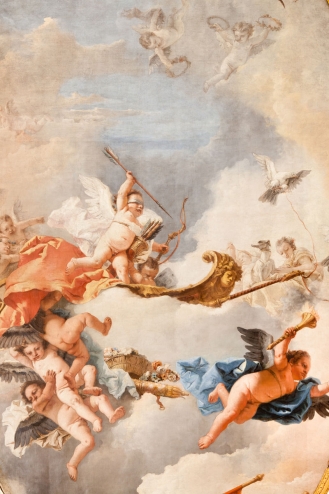Toile marouflée sur le plafond du Grand salon